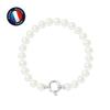 Bracelet - - Genuine Freshwater Cultured Pearl 7-8 Mm - 925 Silver - Length 18 Cm - Women