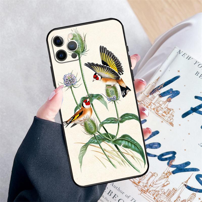 Чехол для телефона 'Европейский щегол' для iPhone 14 15 16 Pro Max 12 13 Mini 11 Pro Max XR 15 16 Plus 16e Чехол Coque