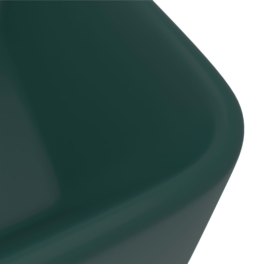 Luxus Washbasin Matte Dark Green 41 x 30 x 12 cm Ceramic
