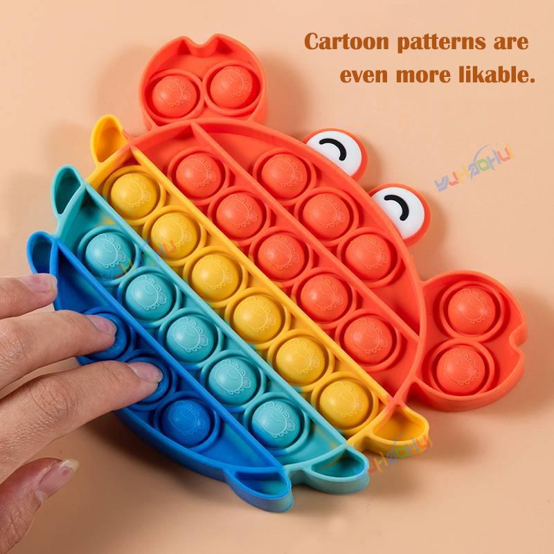Радужный Поп Пуш Пузырь Непоседа Игрушки Антистресс для Взрослых Детей Особые Потребности Сенсорные Игрушки Интерактивные Игрушки для Детей