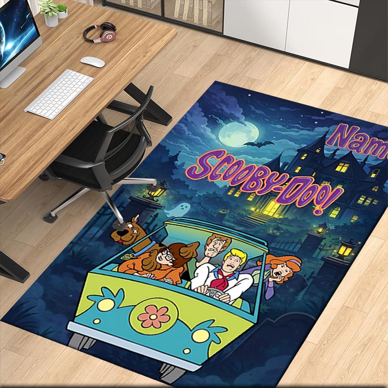 Custom Name Scooby-Doo Printed Carpet, Rug for Office Chair Living Room Bedroom Kitchen Room Decor Gifts.