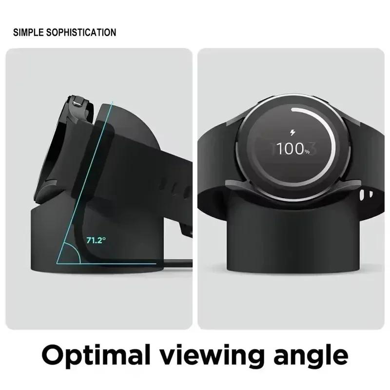Силиконовое зарядное сиденье для Samsung Galaxy Watch Ultra Зарядная подставка Сиденье для хранения для Samsung Galaxy 8/7/6/5/4/3 Classic