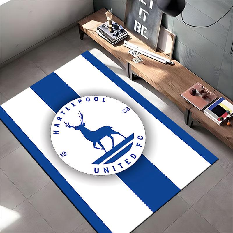Hartlepool United FC Logo Carpet suitable as a non-slip mat for the living room or bedroom sofa
