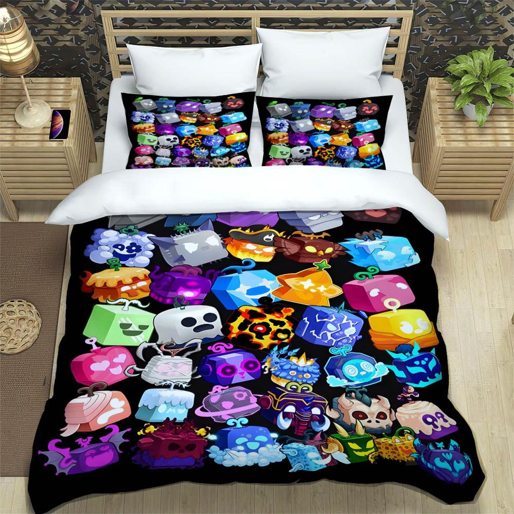 3D game B-blox fruits printed Bedding Sets exquisite bed supplies set duvet cover comforter set bedding set luxury birthday gift