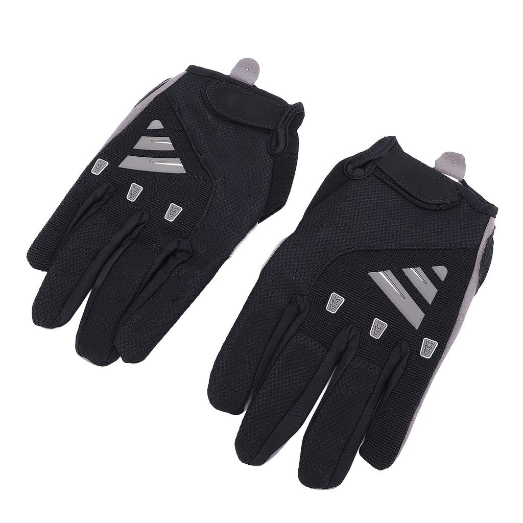 Велоперчатки с полными пальцами, сенсорные, амортизирующие, эластичные, противоскользящие, для улицы, с полными пальцами