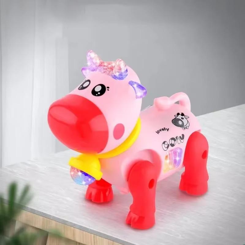 Игрушки для обучения лазанию для малышей 1 шт. Электрический поводок Милые игрушки в виде коровы для обучения лазанию для детей и родителей