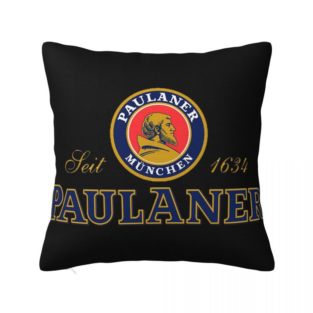 Paulaner Munchen Square Pillowcase Pillow Cover Polyester Cushion Decor Comfort Throw Pillow for Home Sofa