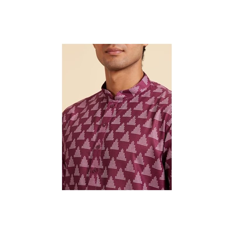 Мужская printed kurta Diwas By Manyavar из смесовой хлопковой ткани ( , )