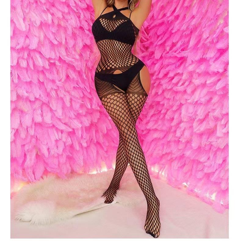 Женский сетчатый комбинезон до бедра, прозрачные чулки, сексуальное нижнее белье, ажурный прозрачный эластичный прозрачный кружевной боди