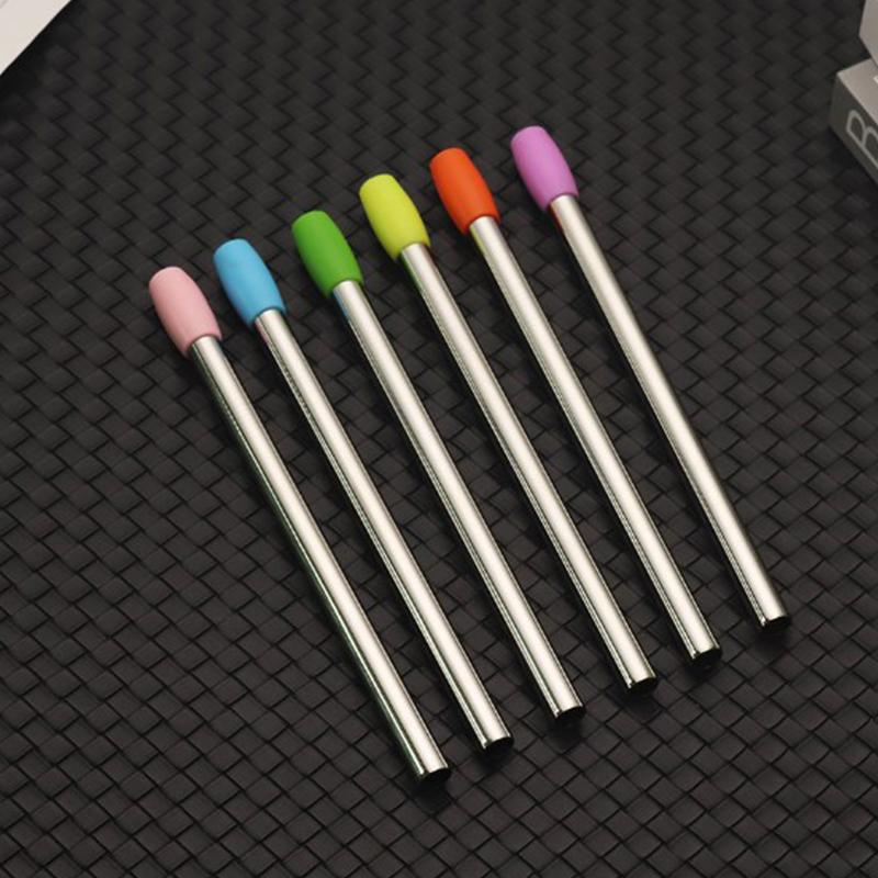 6 шт., чехол для соломенного наконечника, силиконовый наконечник для соломинки, защитный чехол для языка, против царапин, против ожогов, всасывающий наконечник 6 мм, 8 мм, 10 мм