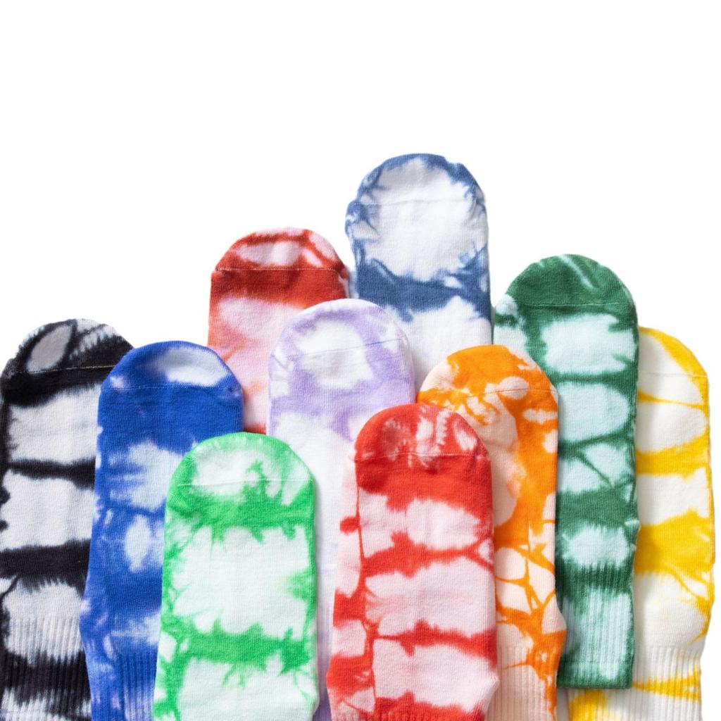 Женские нескользящие махровые носки для йоги с принтом тай-дай — теплые, впитывающие пот, всесезонный спортивный дизайн
