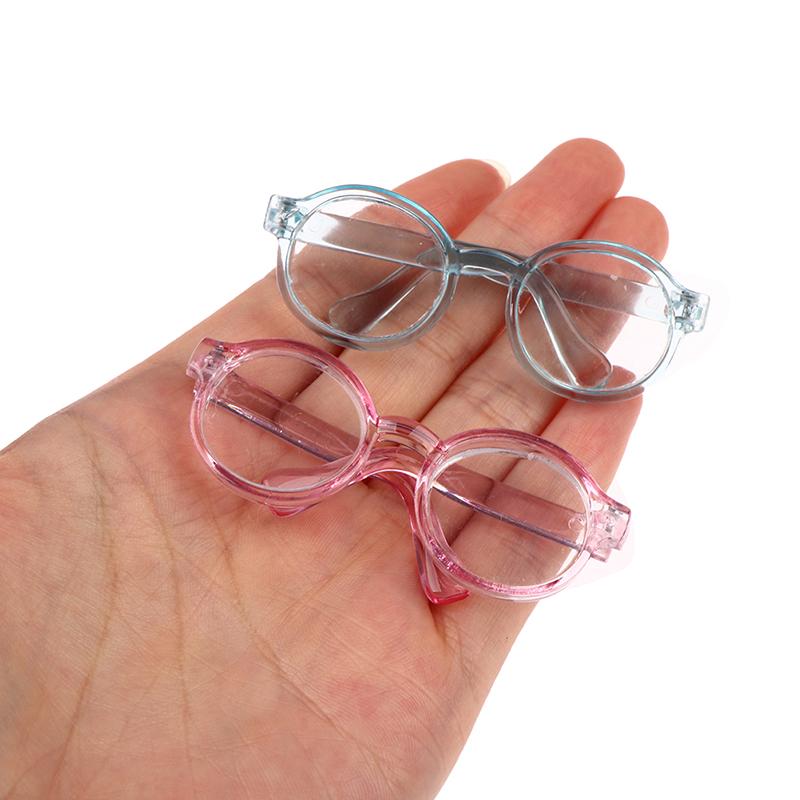 Plush Doll Glasses Accessory Round Frame 6.5/9.5Cm Eyewear Clear Lens