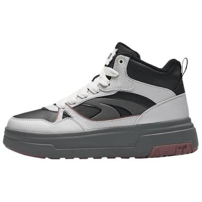 Флисовые удобные универсальные теплые нескользящие высокие кроссовки для скейтбординга женские кроссовки черные серые 922448907-3