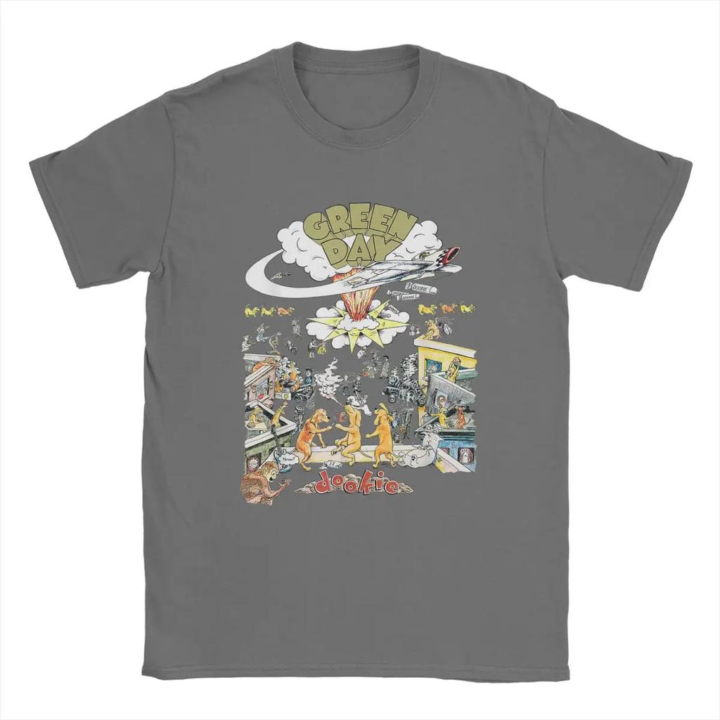 Green Days T Shirt Dookie Scene Pure Cotton Fashion T-Shirts Crewneck Saviors Harajuku Hip Hop Fans Gift Tees Short Sleeve