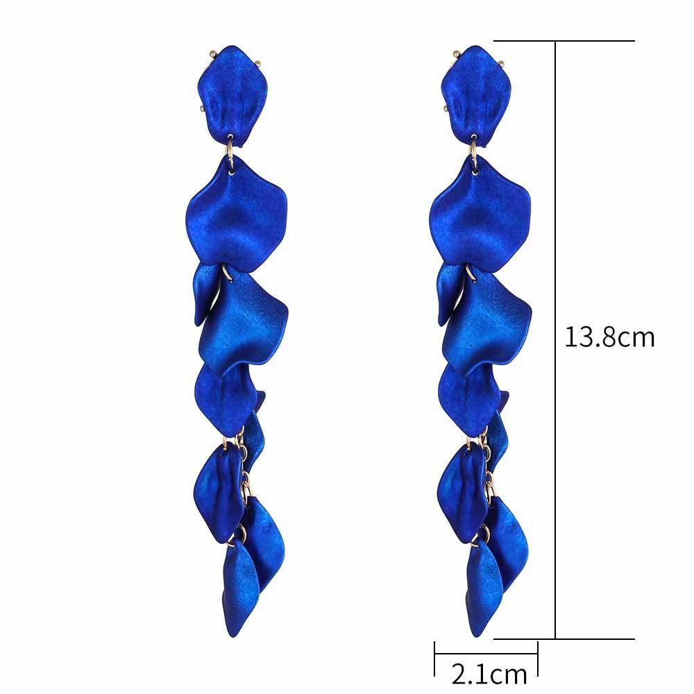 Ретро Длинные Серьги-Кисточки Модные Серьги-Капли Элегантные Серьги-Капли В Виде Лепестков Женские