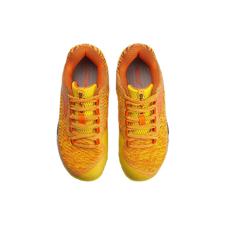 Li Ning Кроссовки для бадминтона с амортизацией Rebound, низкие, женские, цвет лимонный, AYAN016-1