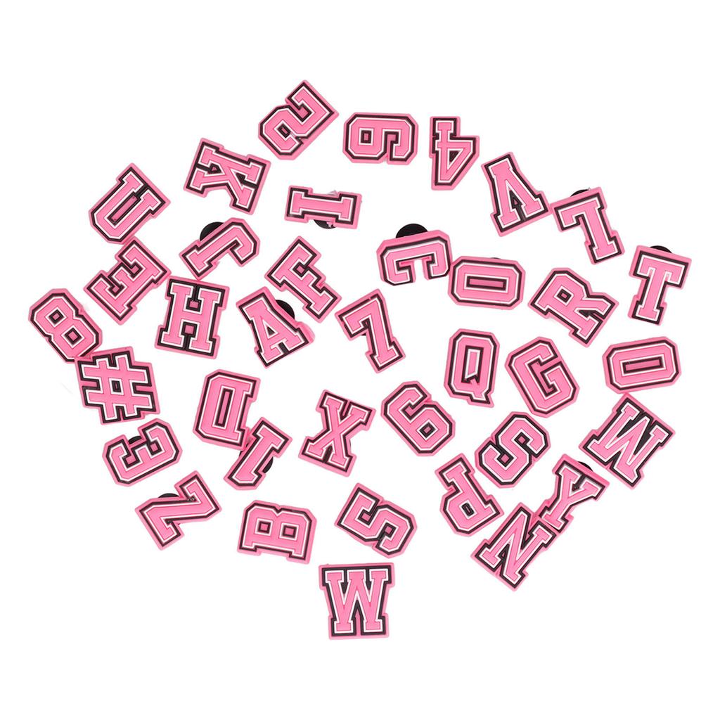 37 шт. Шарм для обуви в виде буквы, Шарм для обуви с номером, ПВХ, Милый шарм для обуви, Декоративный аксессуар, Яркий цвет, Шарм для обуви, Аксессуар для шарма для обуви