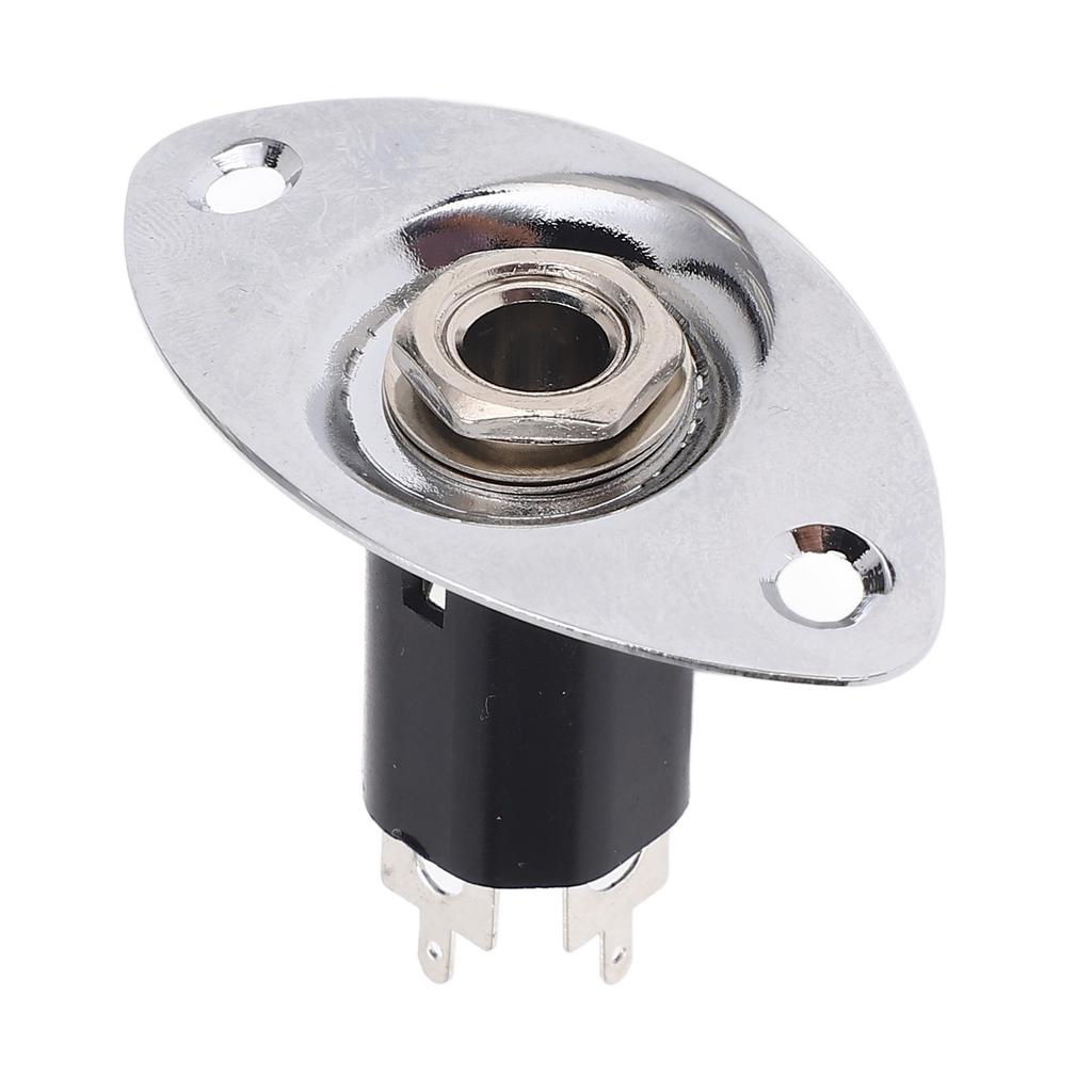 6,35 мм пластина для электрогитары, металлическая овальная пластина для шумоподавления, выходная пластина для гитарного гнезда