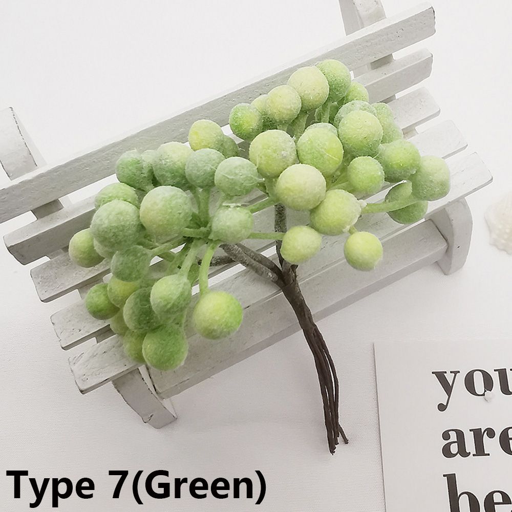 6PCS/Bundle DIY Home Decor Xmas Ornament Simulation Plants Faux Grass Pine Artificial Flowers