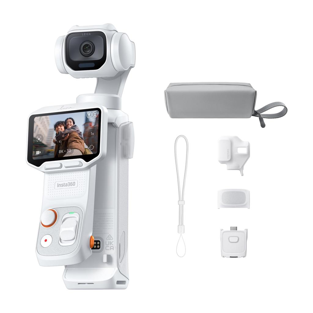 Insta360 Luna Pro Leica Lens Equipped 8K Gimbal Camera Vlog Camera Stella White
