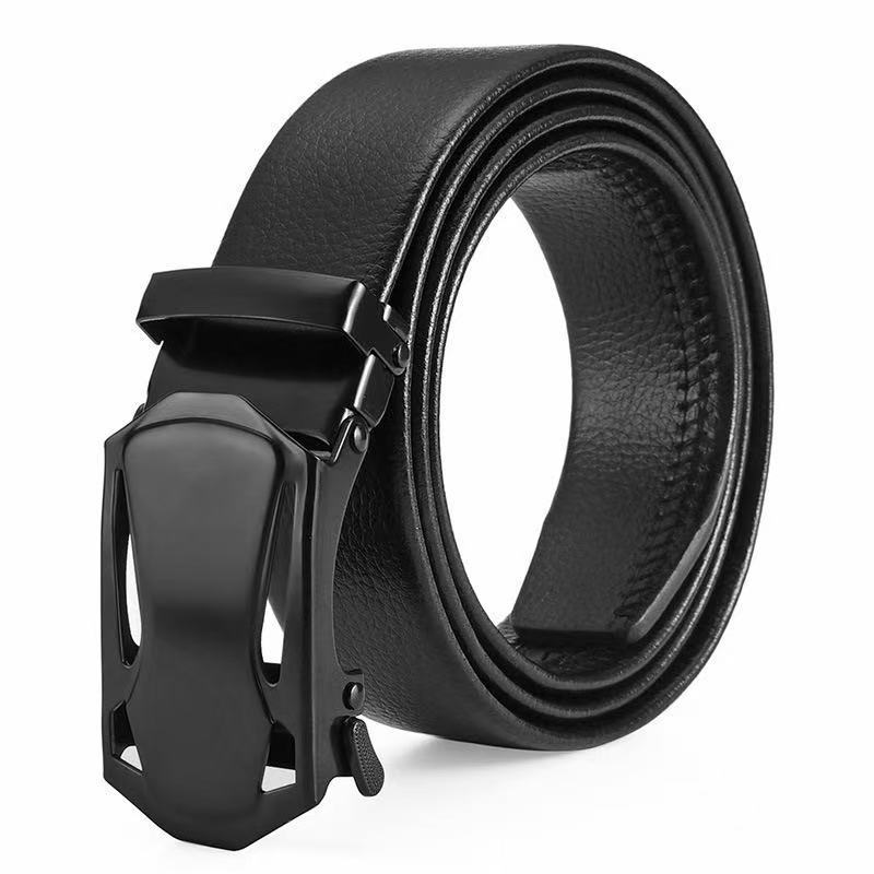 Мужской ремень с автоматической пряжкой, ремень из искусственной кожи, классический трендовый ремень