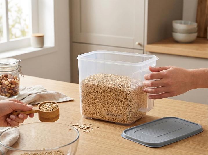 Pojemnik Do Żywności Plastikowy Grano 2,75L Z Uchem