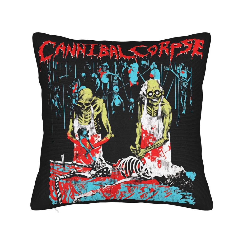 Pillow Case Death Metal Band Cannibal Corpse Soft  Pillow Cover For Sofa Home Decoration Retro Trendy Pillowcases