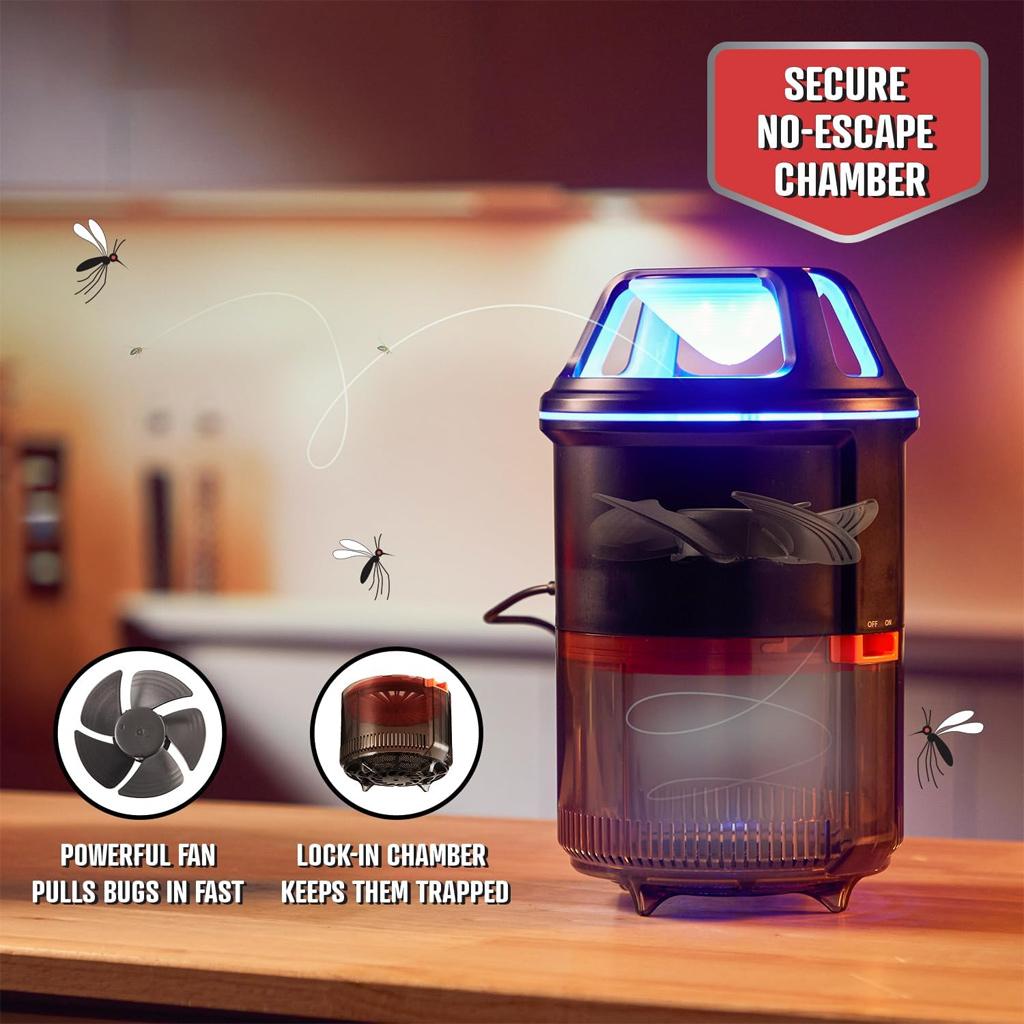 UV Light Bug Trap Indoor Mosquito Killer Light Fly Catcher with 2000 RPM Fan USB Quiet Insect Trap Washable Bin Safe for Home