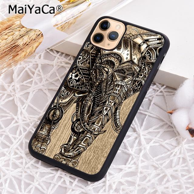 MaiYaCa Colorful Retro Flower Elephant Phone Case Shell For iPhone 17 Air 12 13 16 pro max 15 14 plus Cover coque