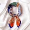 New Fashion Print Silk Square Scarf Women Soft Satin Hairband Neckerchief Tie Female Headband Foulard Bag Ribbon Gift