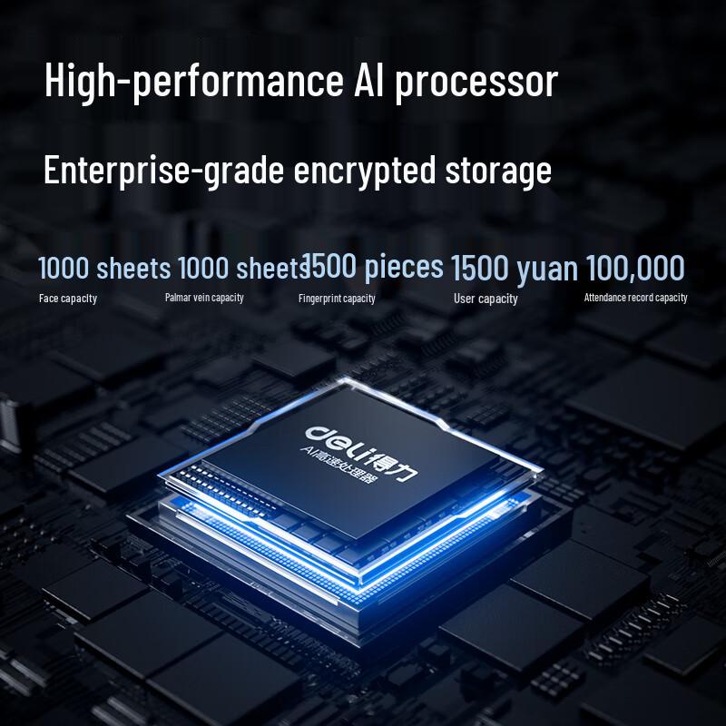 Deli 3760C Умная биометрическая облачная система учета рабочего времени, китайская вилка (адаптер в комплекте)