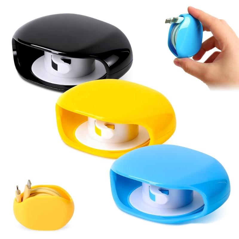 3Pcs Automatic Cord Reel Retractable Cable Reel USB Cable Headset Cord Charging Cable for Travel Organization
