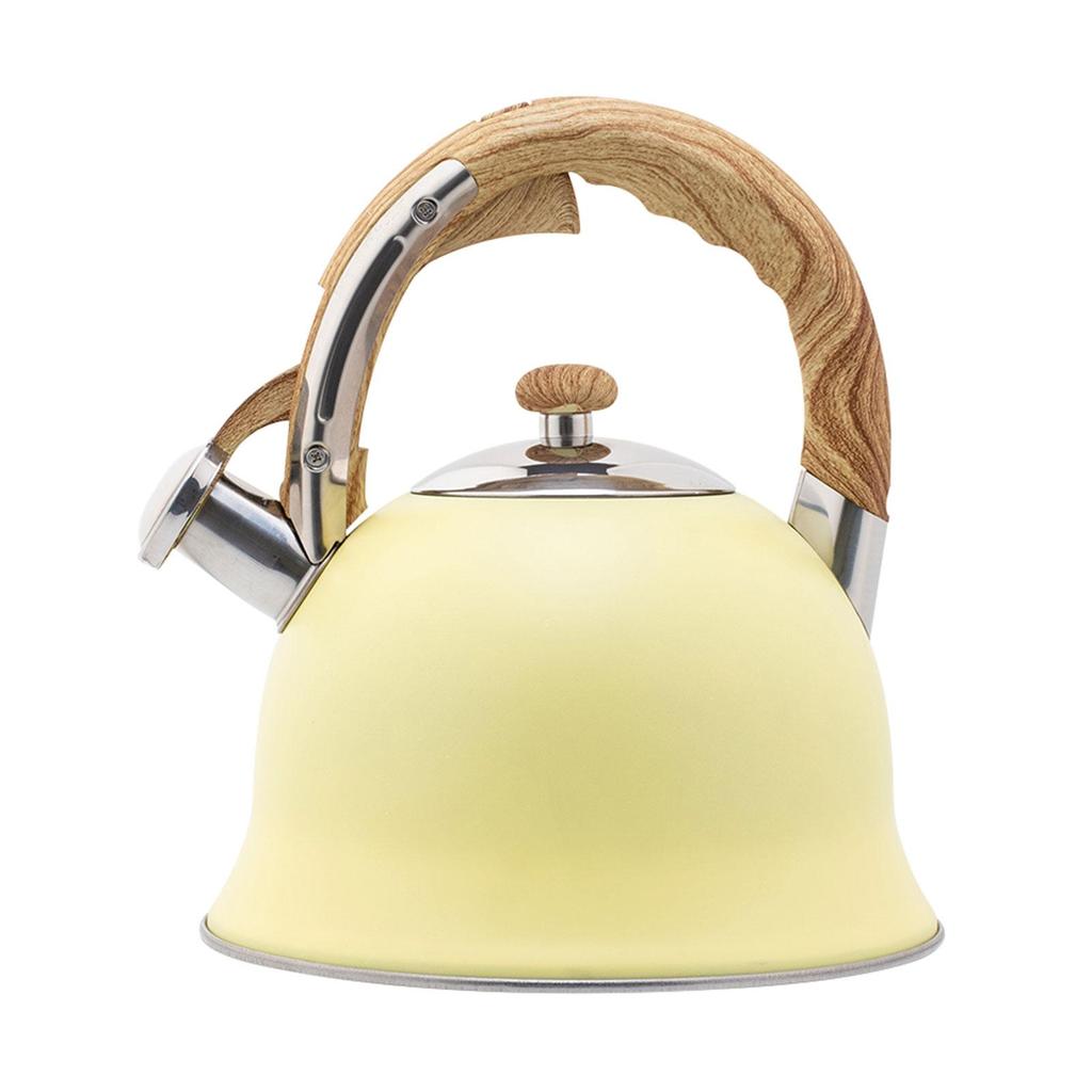 Whistling Kettle Tea Wood Pattern Anti-slip Handle Whistle Water Stainless Steel Pots