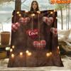 1pc 2D Flat Printing Spring And Summer New Arrival Love Theme Digital Print Blanket, Throw Blanket, Soft And Comfortable 100% Fiber, All-Season Use, P