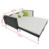 4 piece garden lounge set with cushions poly rattan black