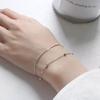 Minimalist Double Layer Geometric Bead Bracelet - Korean Style Women's Accessory