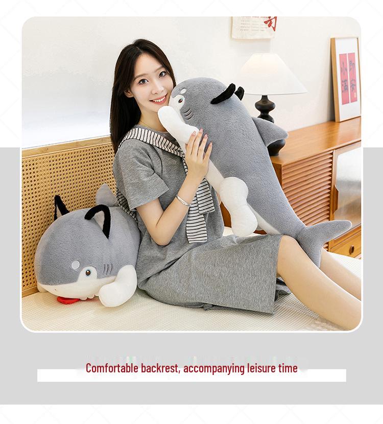 Плюшевая игрушка «Большая белая акула» серии «Океан» - Семейное украшение, Спутник для сна, Подарок-подушка для девочек