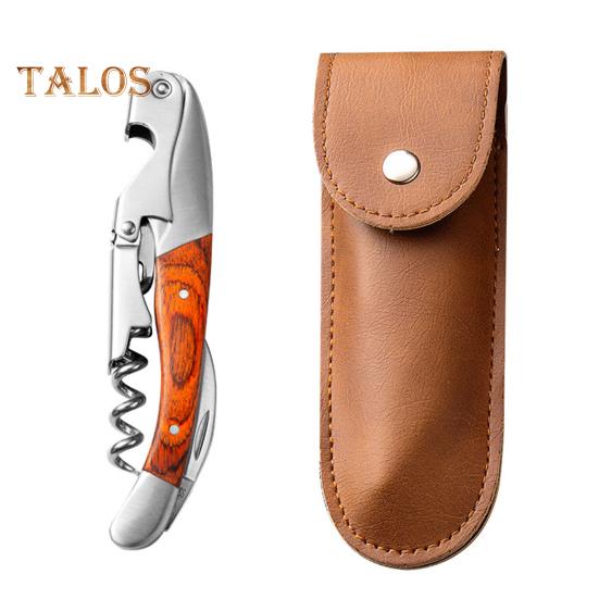 Открывалка для красного вина, экономичный инструмент для удаления винных пробок, штопор из нержавеющей стали с деревянной ручкой для кухонного бара