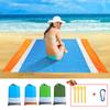 2x2.1m Waterproof No Sand Pocket Beach Towel Outdoor Picnic Camping Mat Portable Light Folding Mat Mattress Sand Free Beach Mat