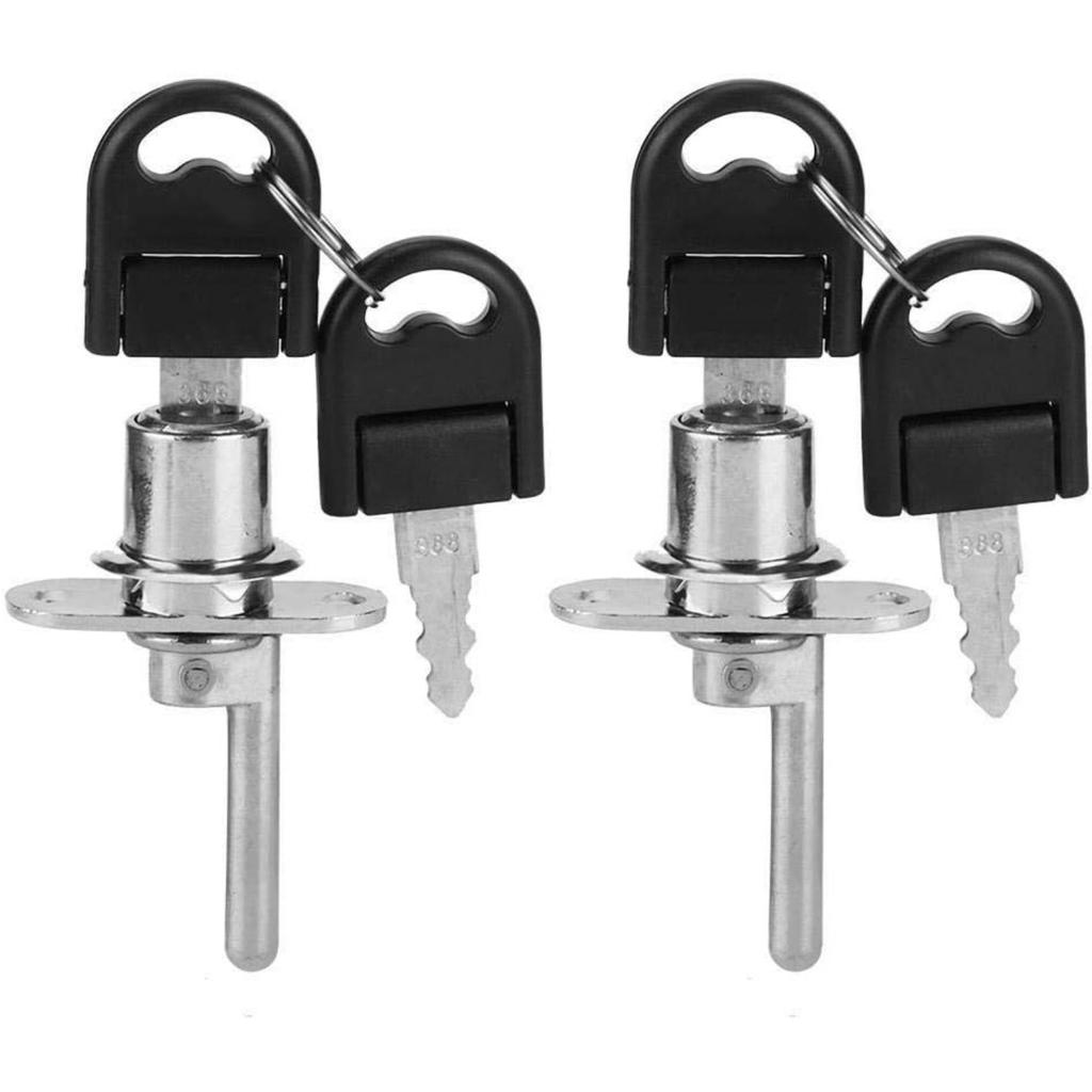 Cabinet Locks with Keys, 2Pcs Zinc Alloy Cam Lock Set for Cabinets, Furniture, Drawer, Wardrobe, File Lock, RV Storage, Tool Box, 16mm
