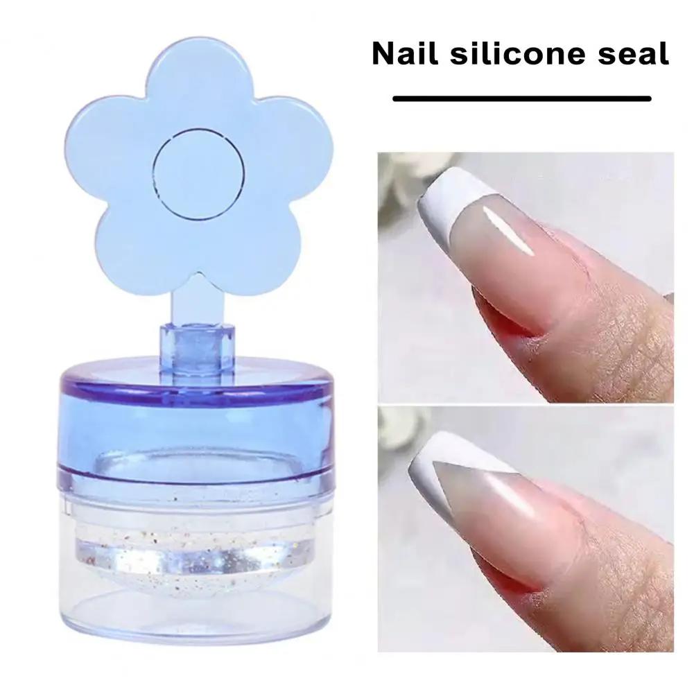 1 Set Nail Stamp Tool & Nail Scraper Transparent Silicone Manicure Stamp DIY Nail Art Tools Nail Salon Template Seal Stamp