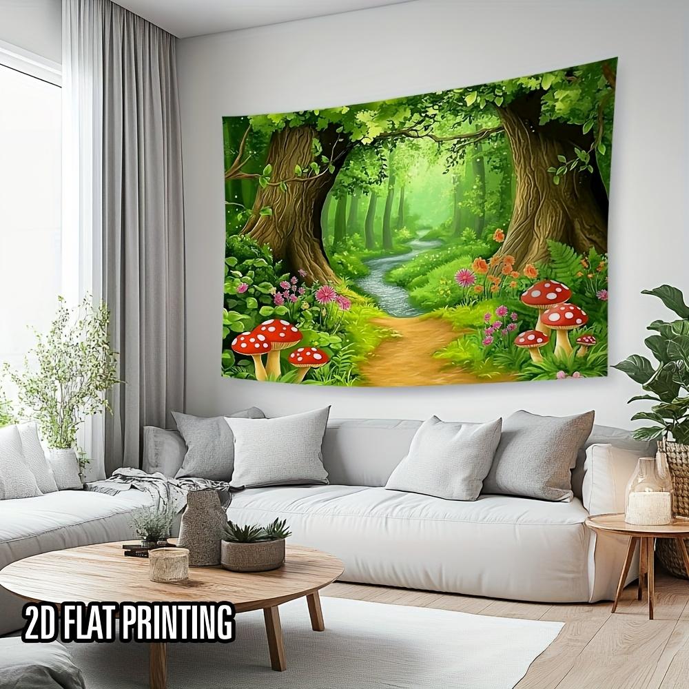 2D plane 1 piece of magical forest path fairyland background fabric suitable for courtyard - fantasy woodland background