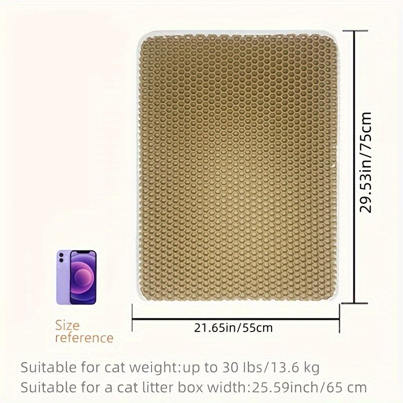 [Waterproof Cat Litter Mat] Odor Control, Waterproof Cat Litter Mat | Beautiful Honeycomb Cat Litter Box Catcher Pad, Double Layer, Urine Waterproof