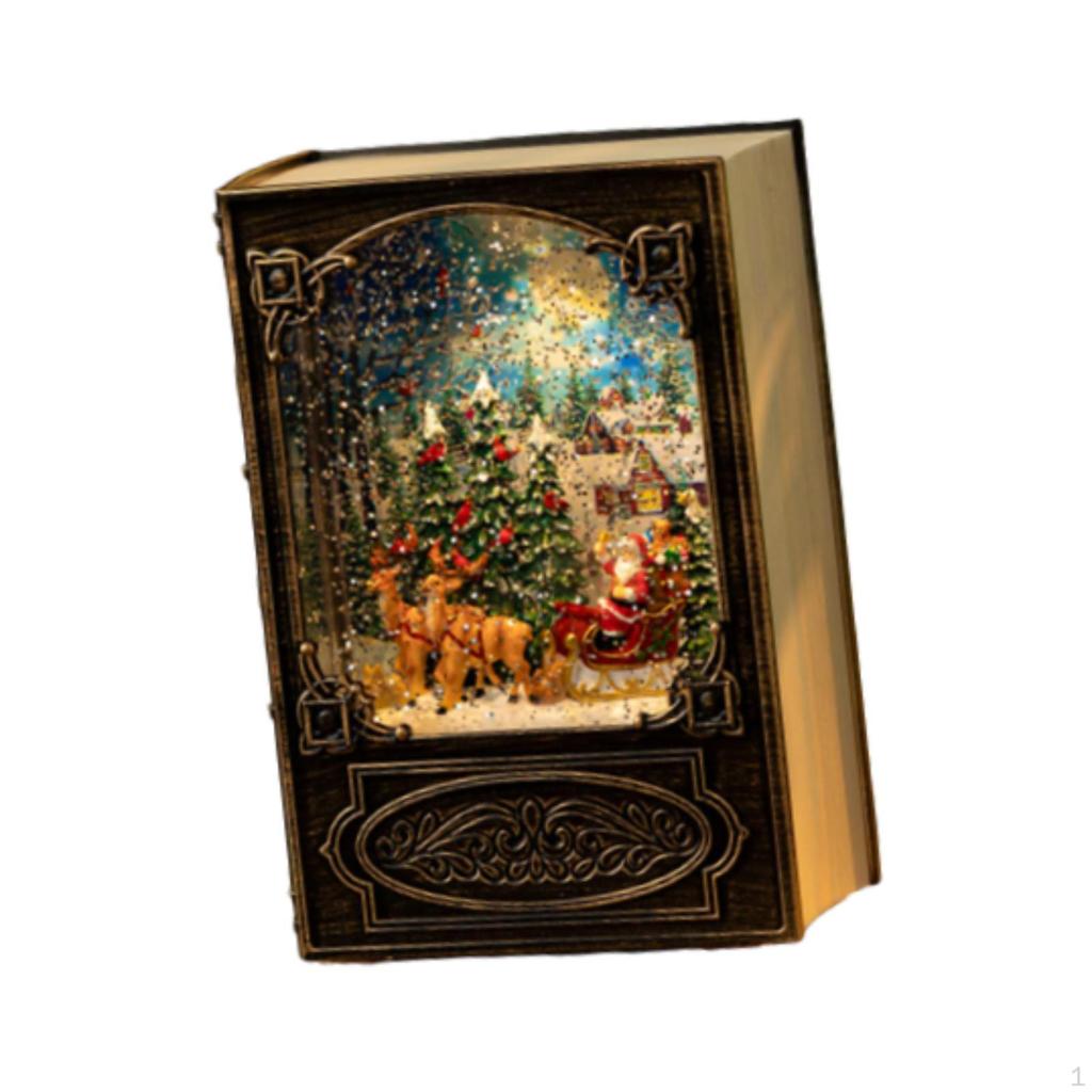 Christmas Light Music Box Children Birthday Gift Book Night Musical Ball