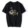 O-Neck Short Sleeve Mens T Shirt Skull Fish Skeleton Funny Fisherman Angler Aesthetic Clothes Casual Tops