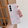Корейский прозрачный розовый чехол с блестками и бантом для Samsung Galaxy Z Fold 8 Ultra 7 6 5 Fold7 Fold6, чехол с цепочкой, кавайные чехлы