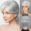 Synthetic Short Straight Wigs With Bangs Extension Natural Hair For Women Daily Use Party Use