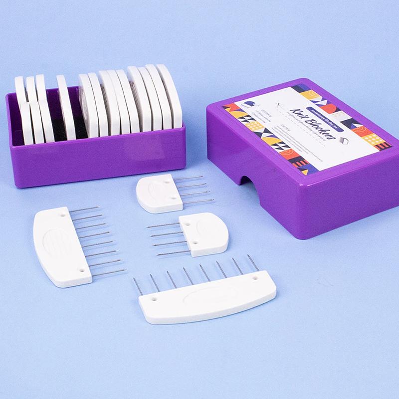 Набор для блокировки вязания 20 шт. из нержавеющей стали, гребни и штифты для блокировки вязания 2 разных размеров для самостоятельного вязания крючком