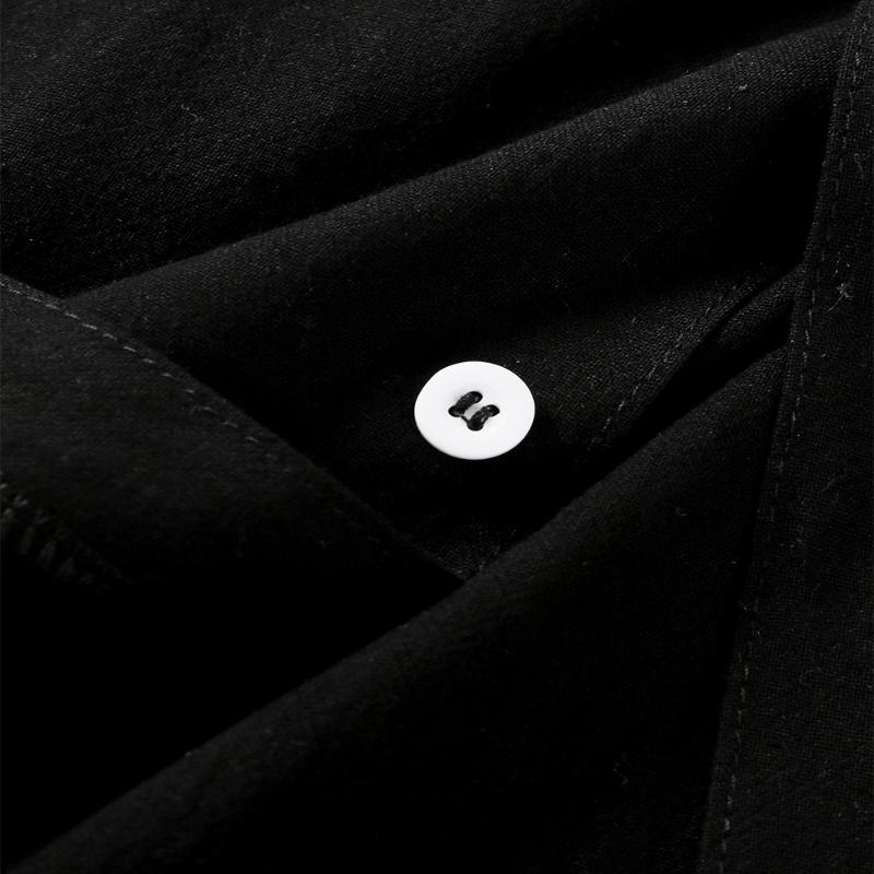 Мужские хлопковые льняные топы на пуговицах с короткими рукавами, летняя повседневная рубашка, блузка, футболка