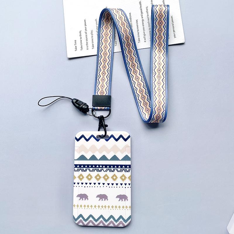 Cartoon Credential Card Holder Bags Doctor Nurse Neck Strap Lanyards Keychain Pass Card Holder Hang Rope Lariat Lanyard Gifts